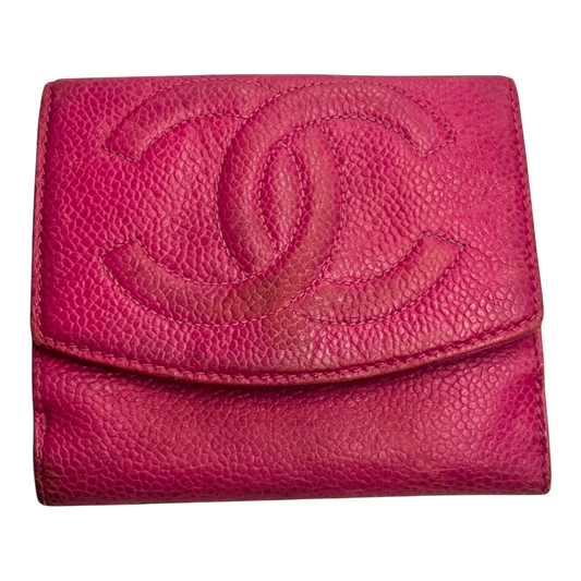 Chanel Vintage Wallet in Pink Caviar Leather