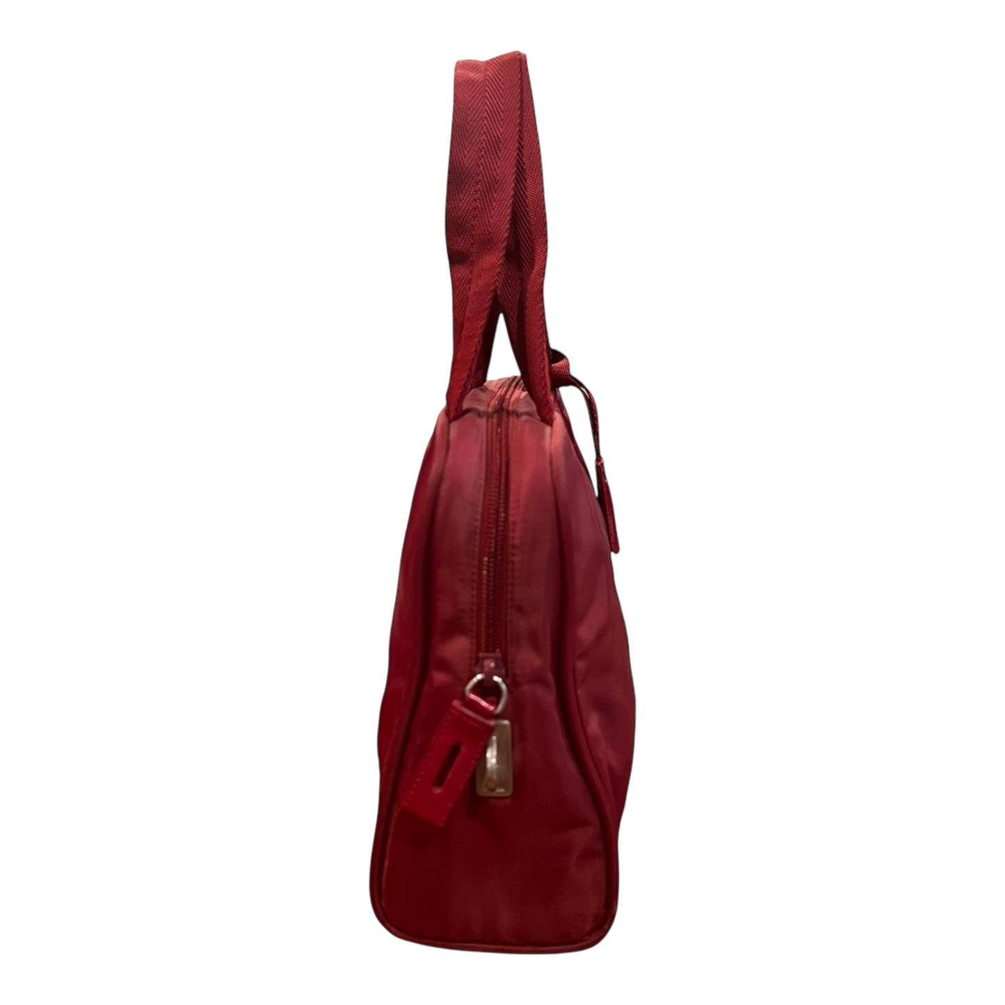 Prada Women's Top Handle Tessuto Nylon Small Bag Red