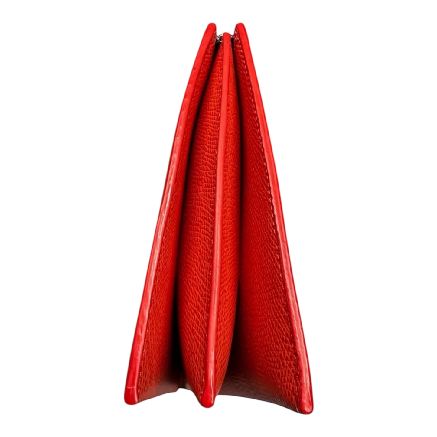 CÉLINE Leather 3-Fold Orange Pouch/Clutch/Wallet