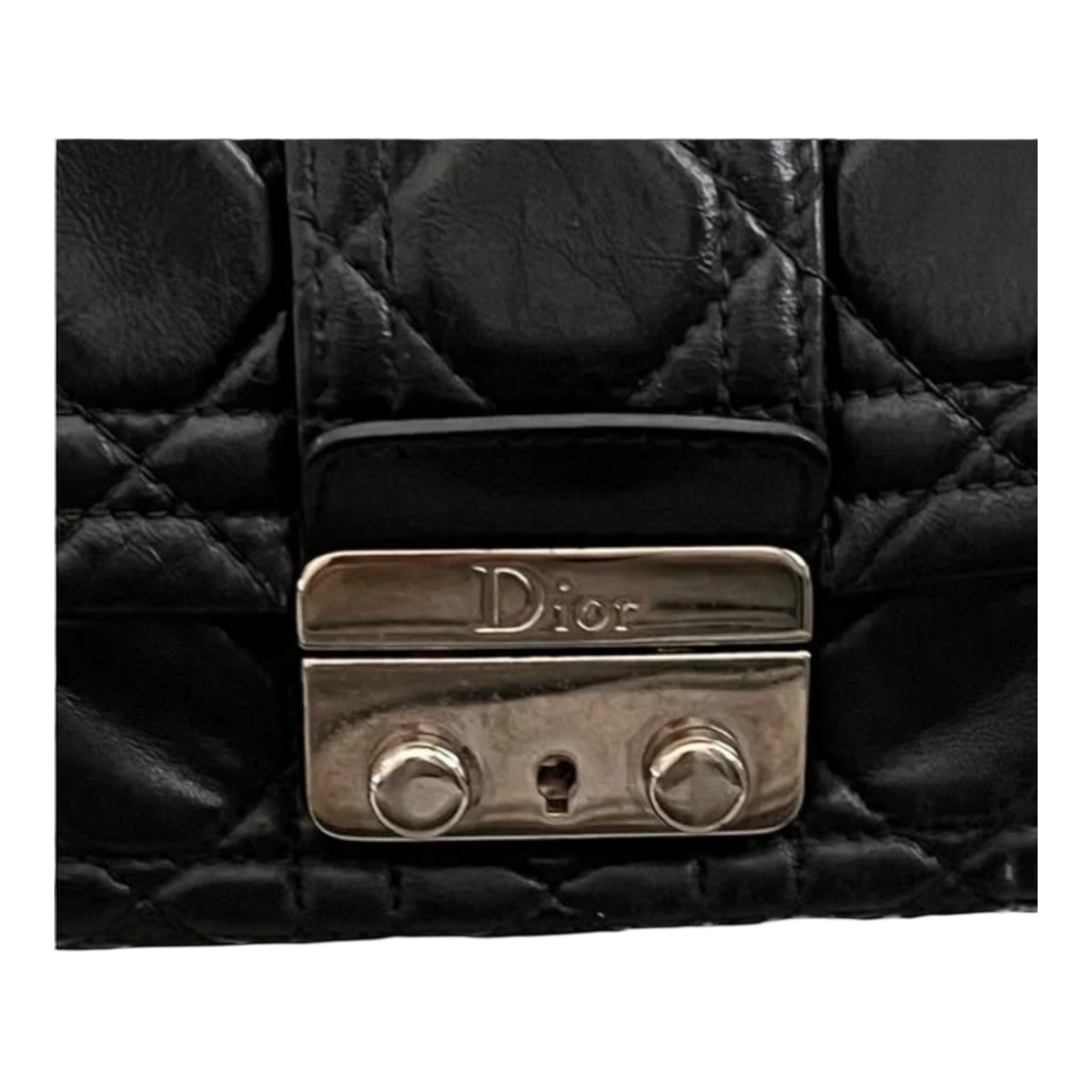 Christian Dior Black Cannage Leather Convertible Crossbody Bag