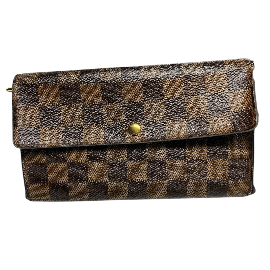 Louis Vuitton Vintage Damier Ebene Porte Monnaie Wallet – Pre-Loved, Good Condition