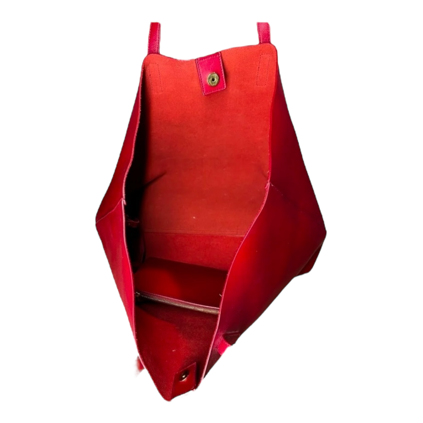 Saint Laurent Calfskin Large Shopping Tote Red
