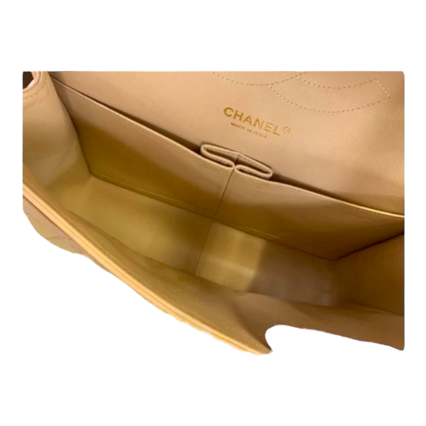 CHANEL Classic Jumbo Double Flap Bag. Beige w/Gold Hardware.