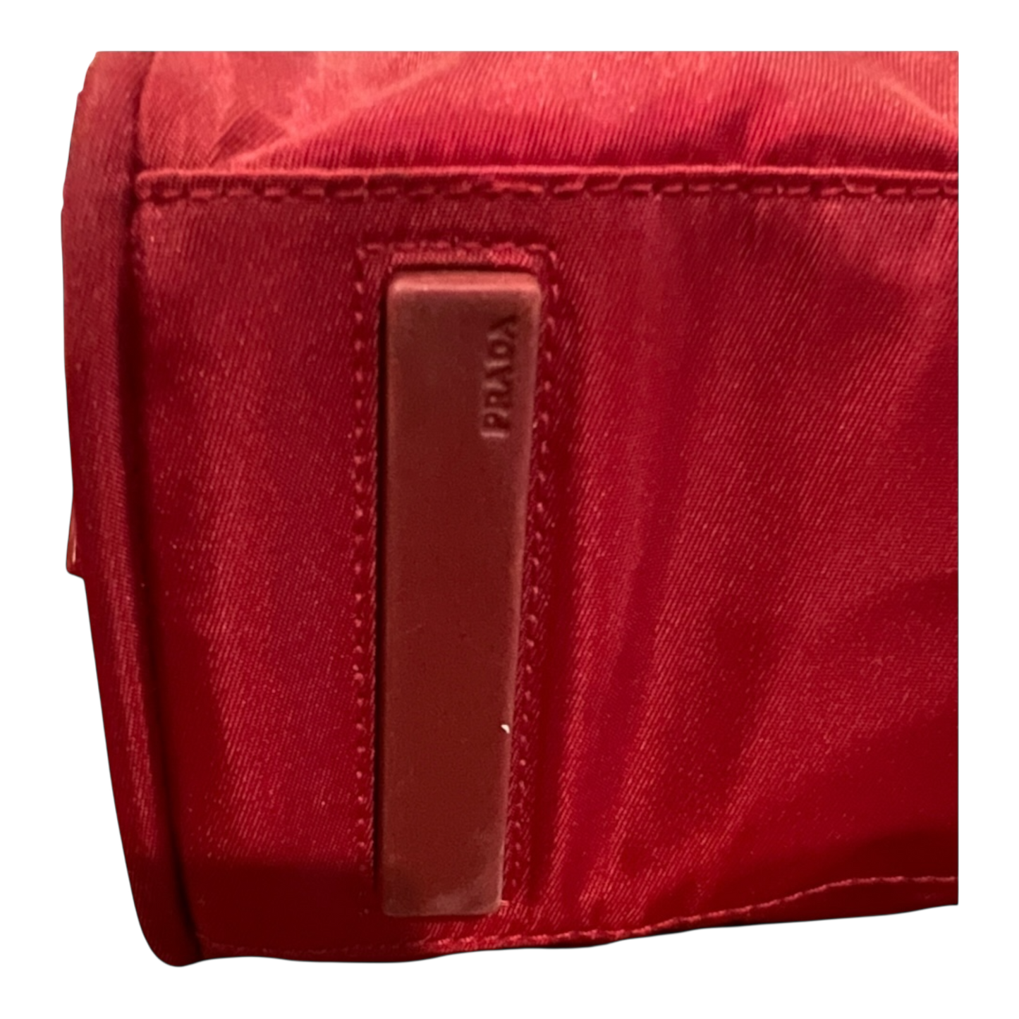 Prada Women's Top Handle Tessuto Nylon Small Bag Red