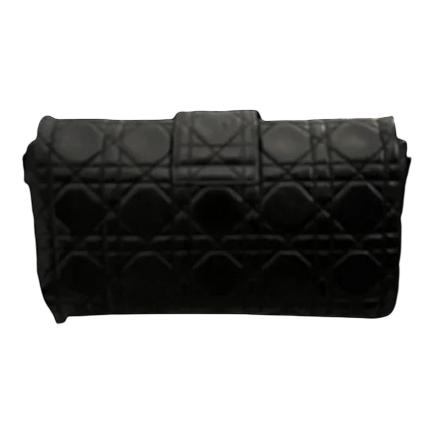 Christian Dior Black Cannage Leather Convertible Crossbody Bag