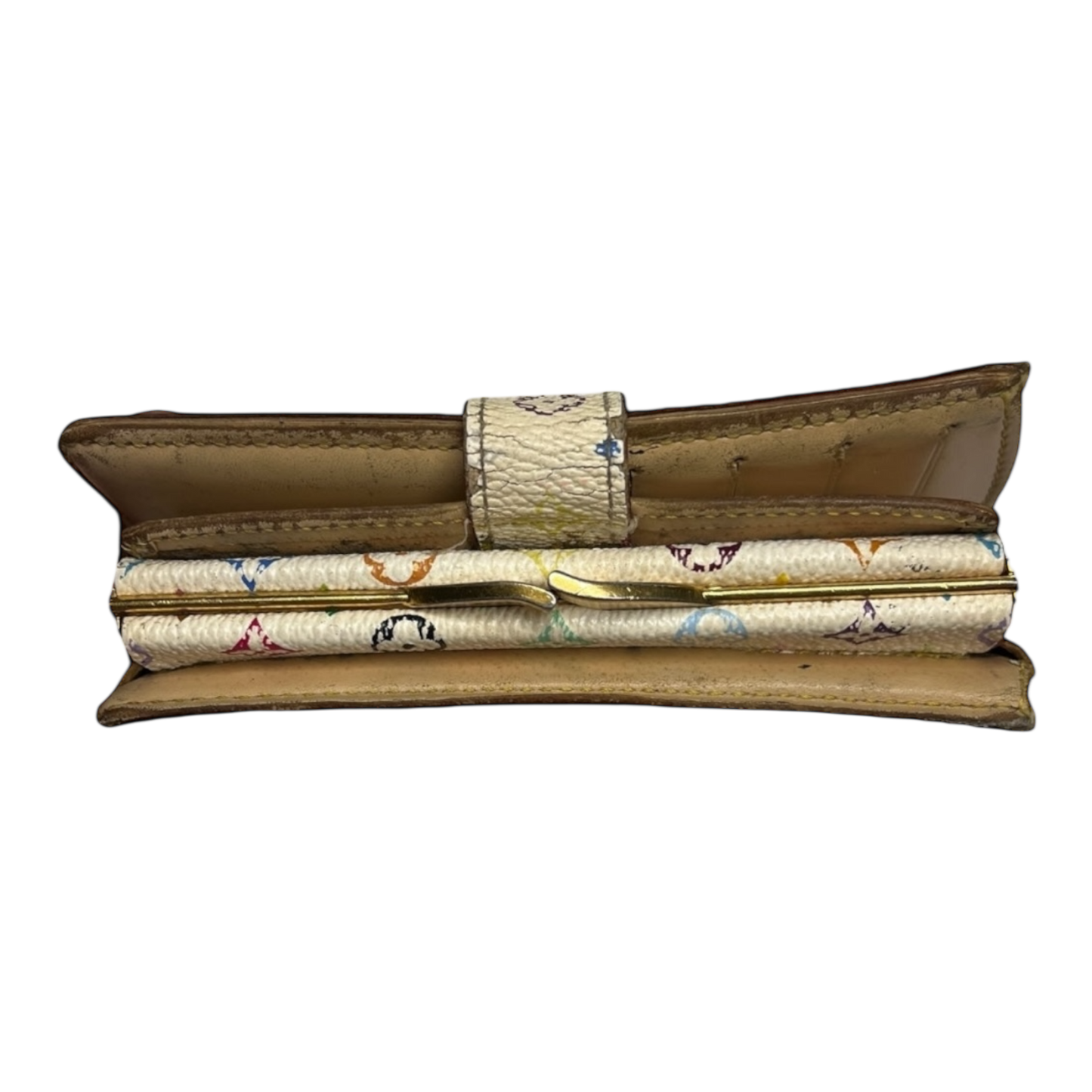 Louis Vuitton Vintage Murakami French Kisslock Wallet
