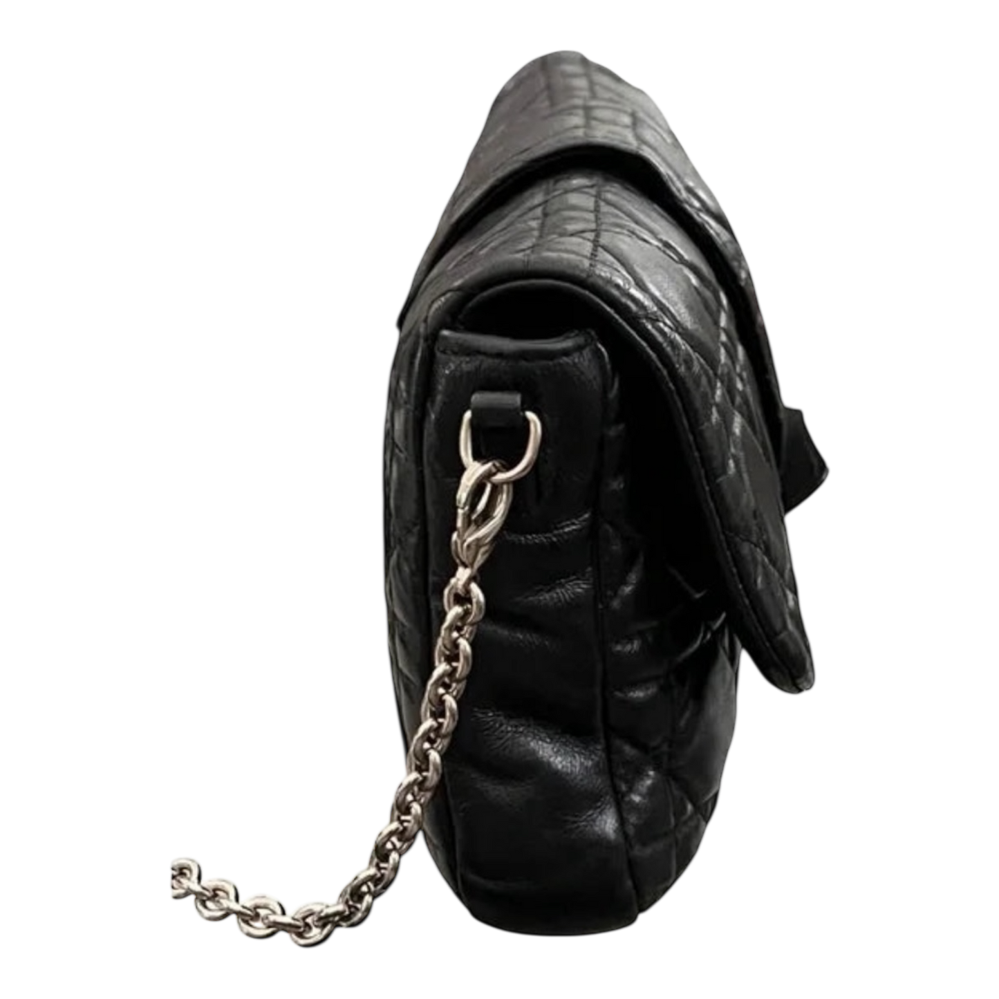 Christian Dior Black Cannage Leather Convertible Crossbody Bag
