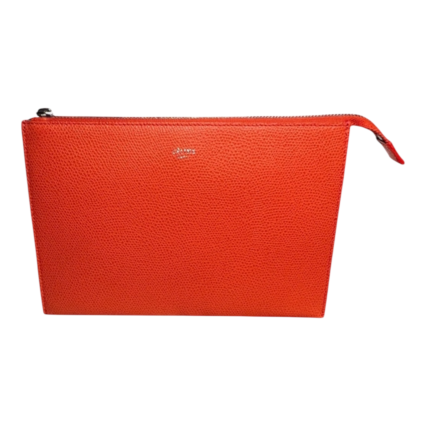 CÉLINE Leather 3-Fold Orange Pouch/Clutch/Wallet