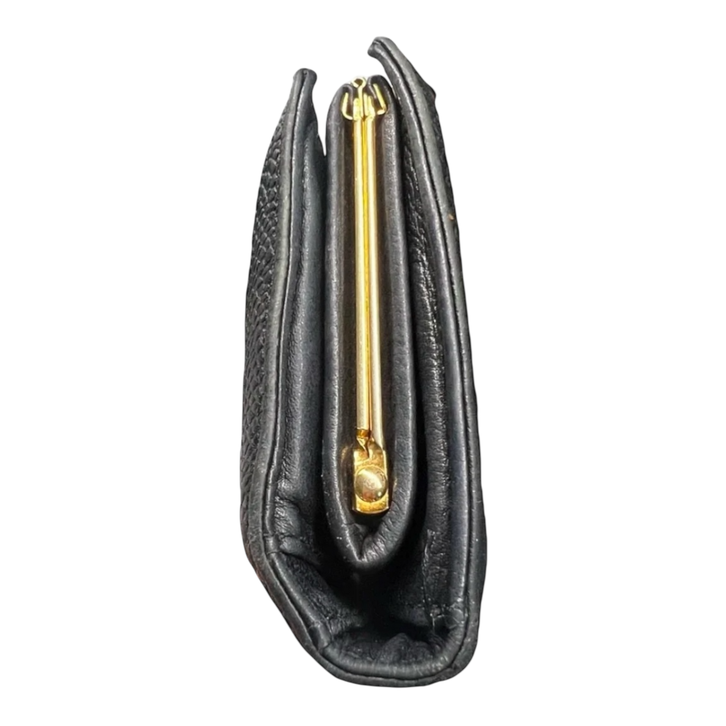 Chanel Vintage Compact Wallet in Black Caviar