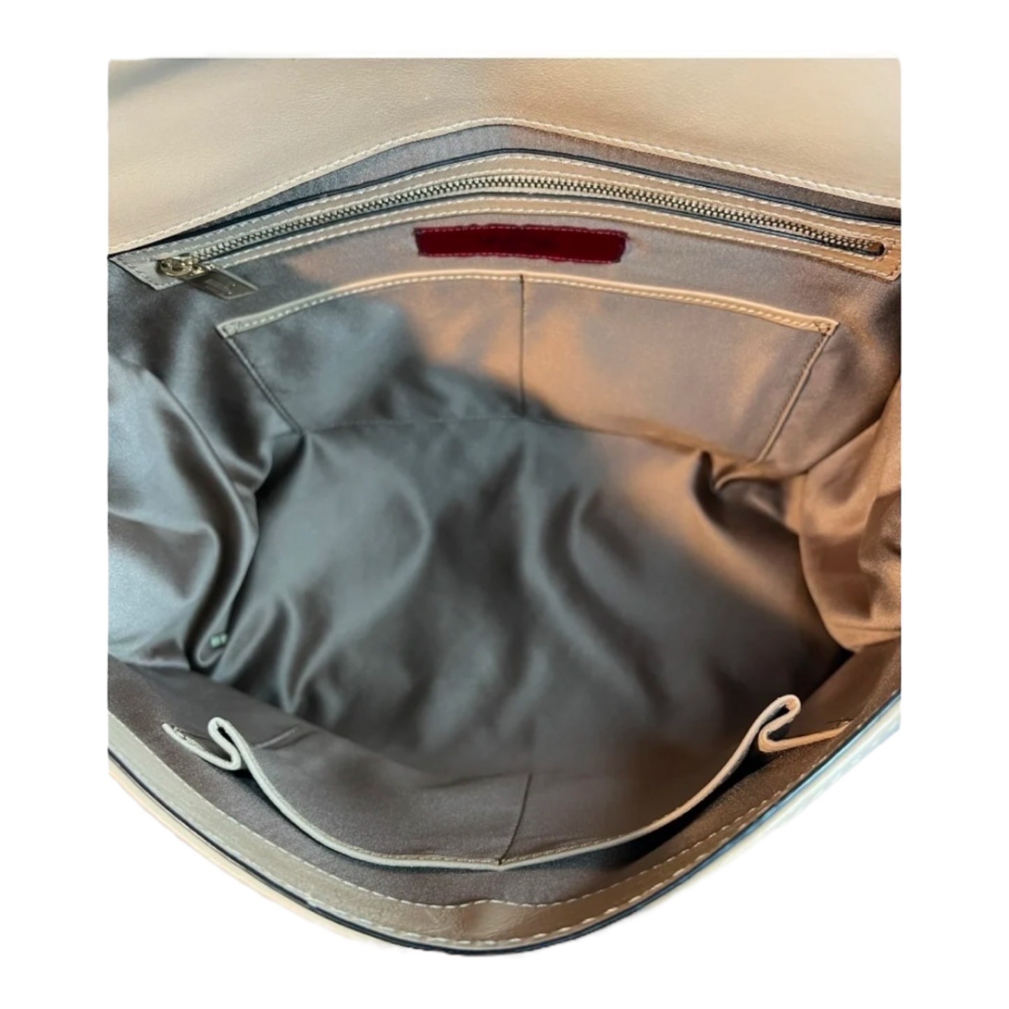 Valentino Beige Leather Rockstud Top Handle Bag