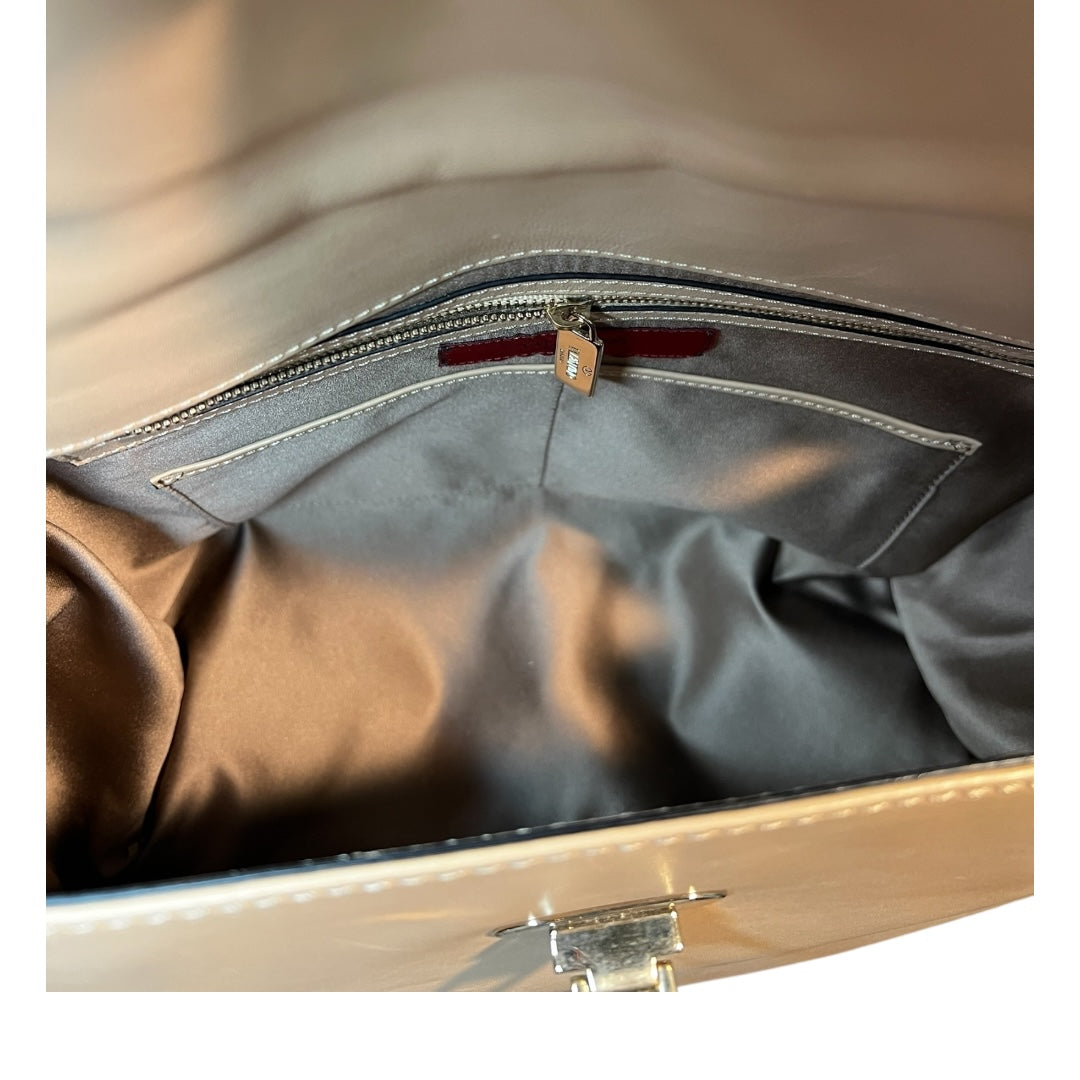 Valentino Beige Leather Rockstud Top Handle Bag – Pre-Loved, Very Good Condition