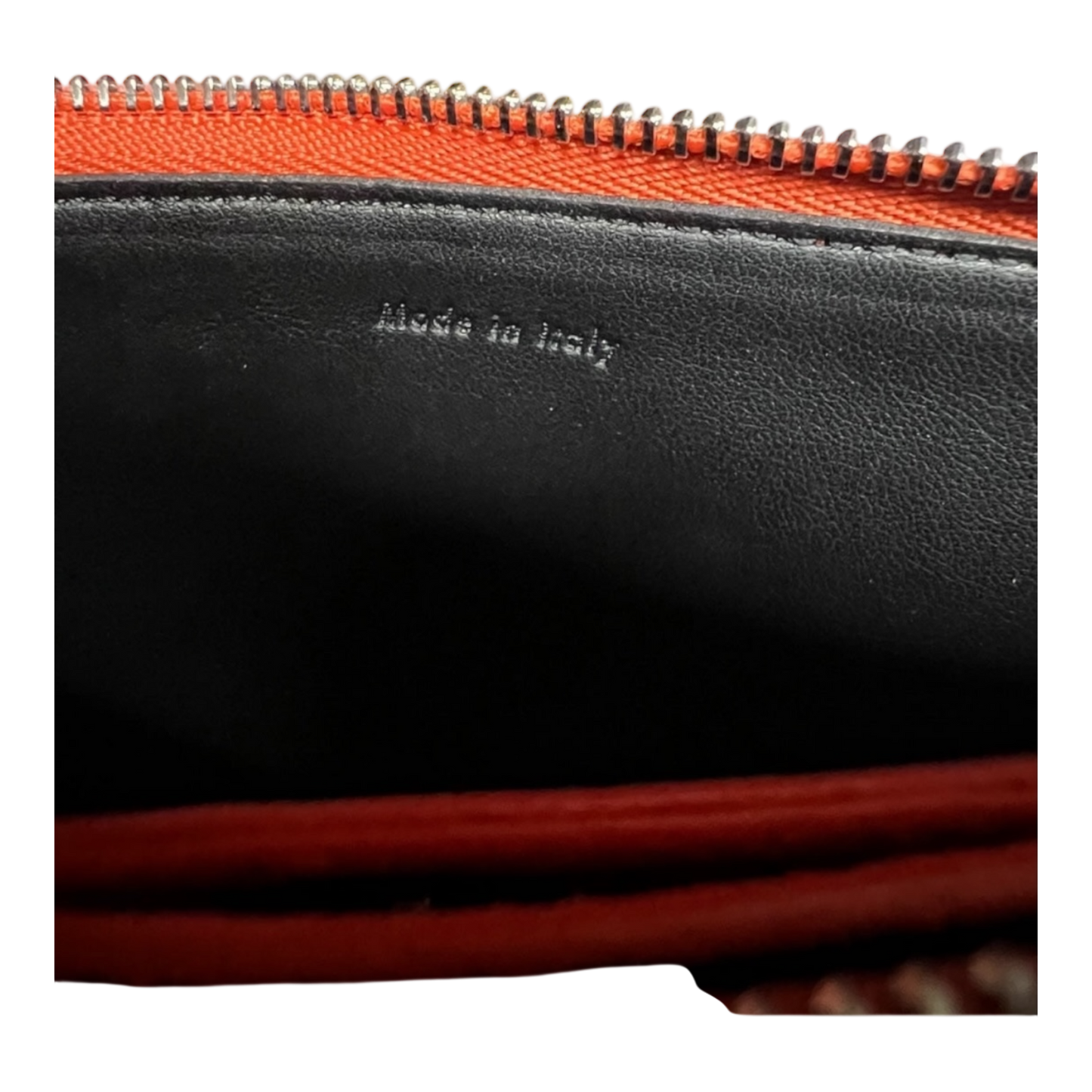 CÉLINE Leather 3-Fold Orange Pouch/Clutch/Wallet