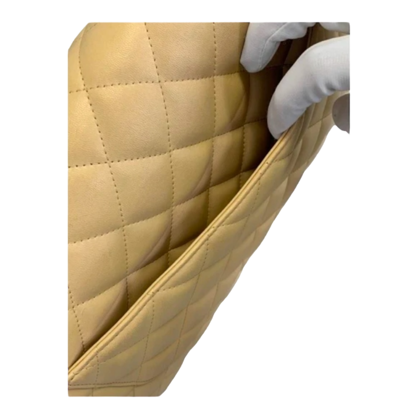 CHANEL Classic Jumbo Double Flap Bag. Beige w/Gold Hardware.