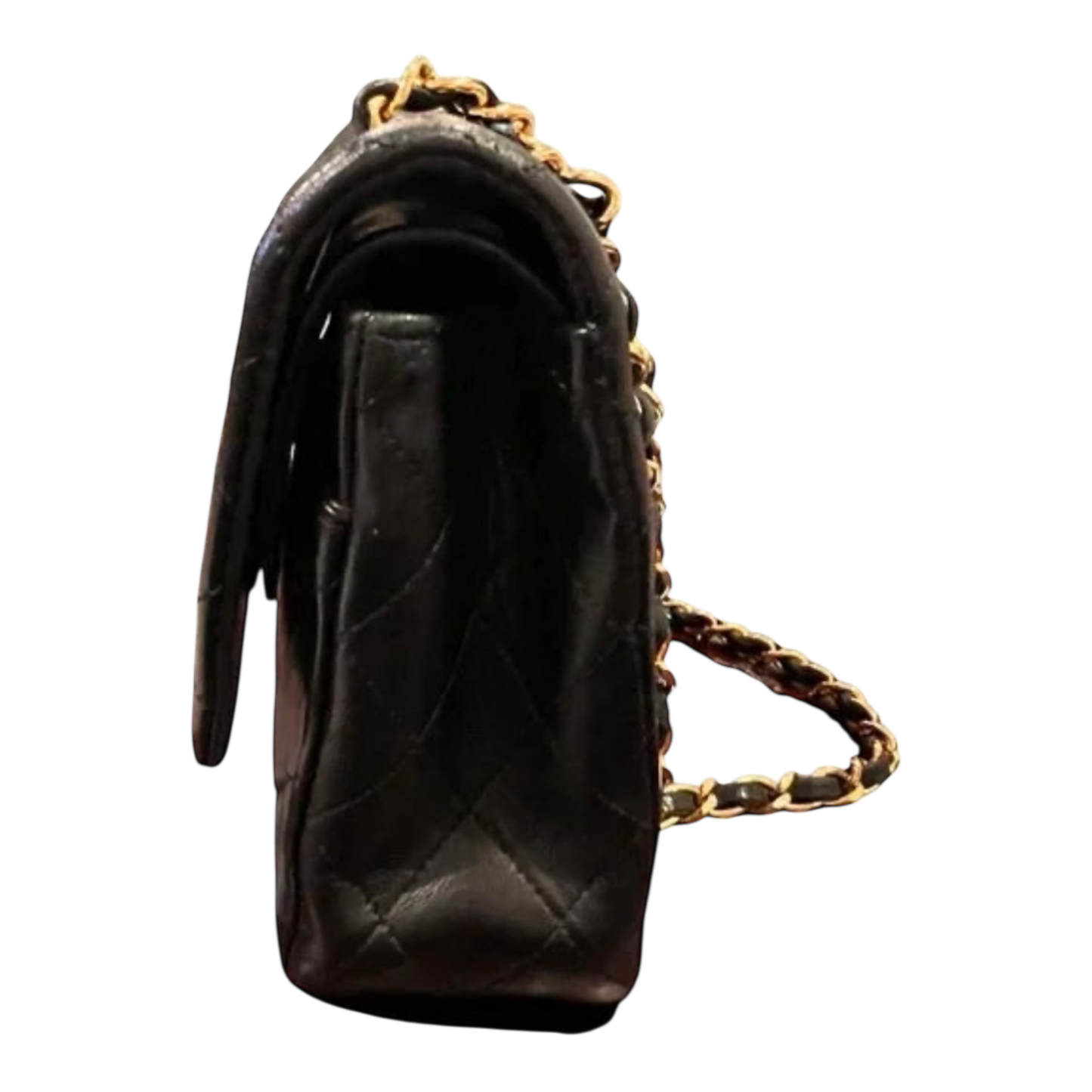 Chanel Vintage Classic Flap Black Lambskin Leather