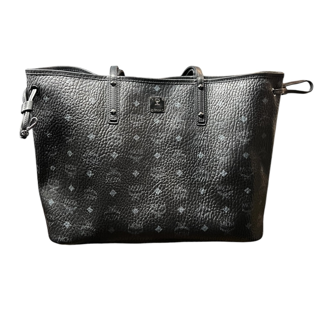 MCM Black Monogram Tote