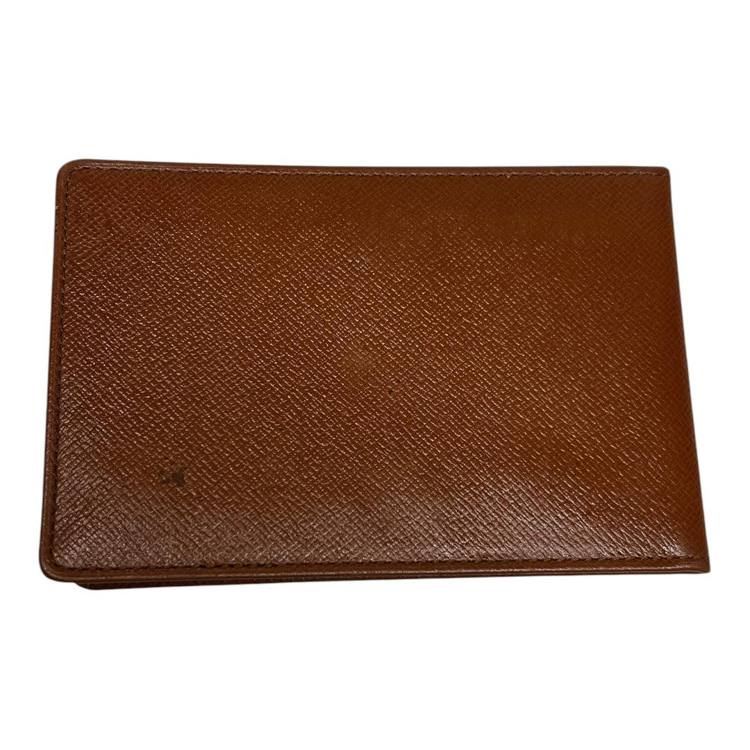 Louis Vuitton Vintage Brown Leather Bi-Fold Photo/ID Case – Good Condition
