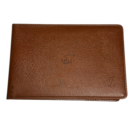 Louis Vuitton Vintage Brown Leather Bi-Fold Photo/ID Case – Good Condition