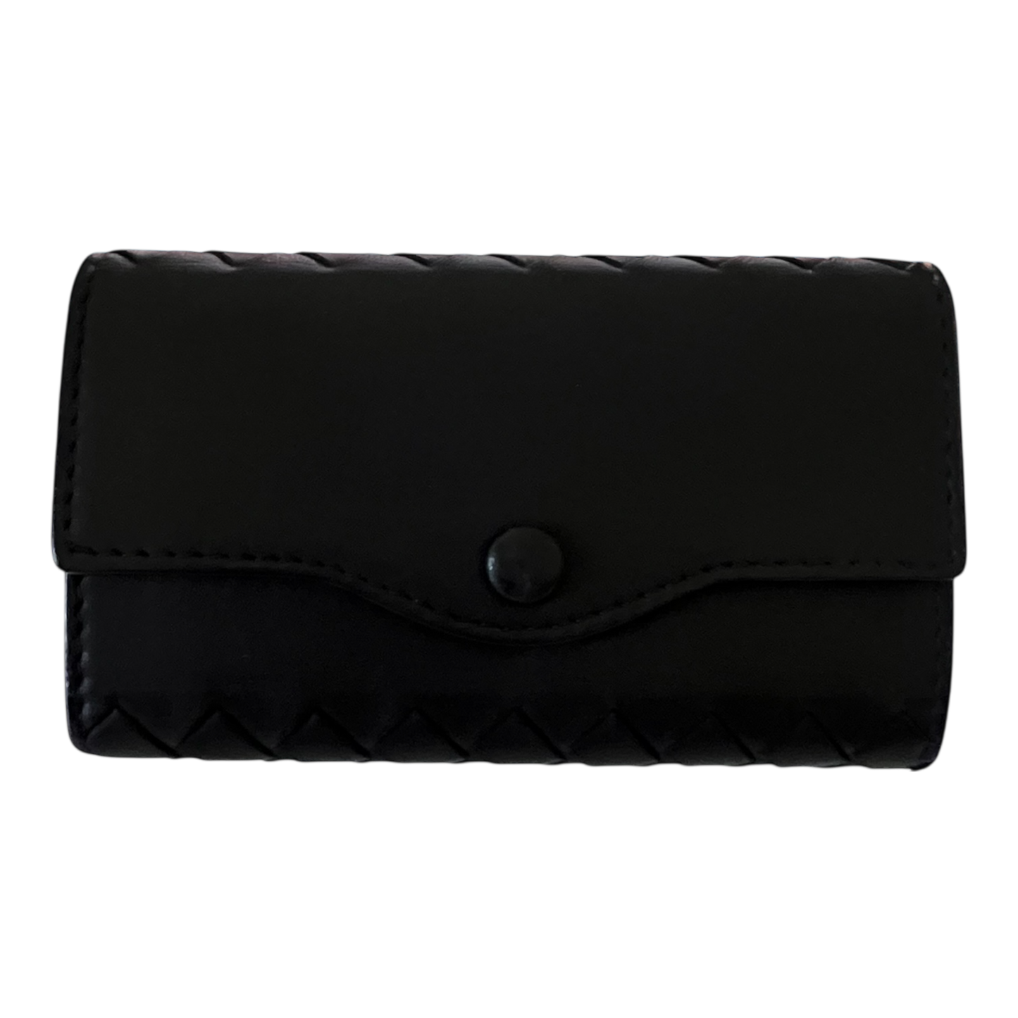 Bottega Veneta Black Napa Leather Key Holder