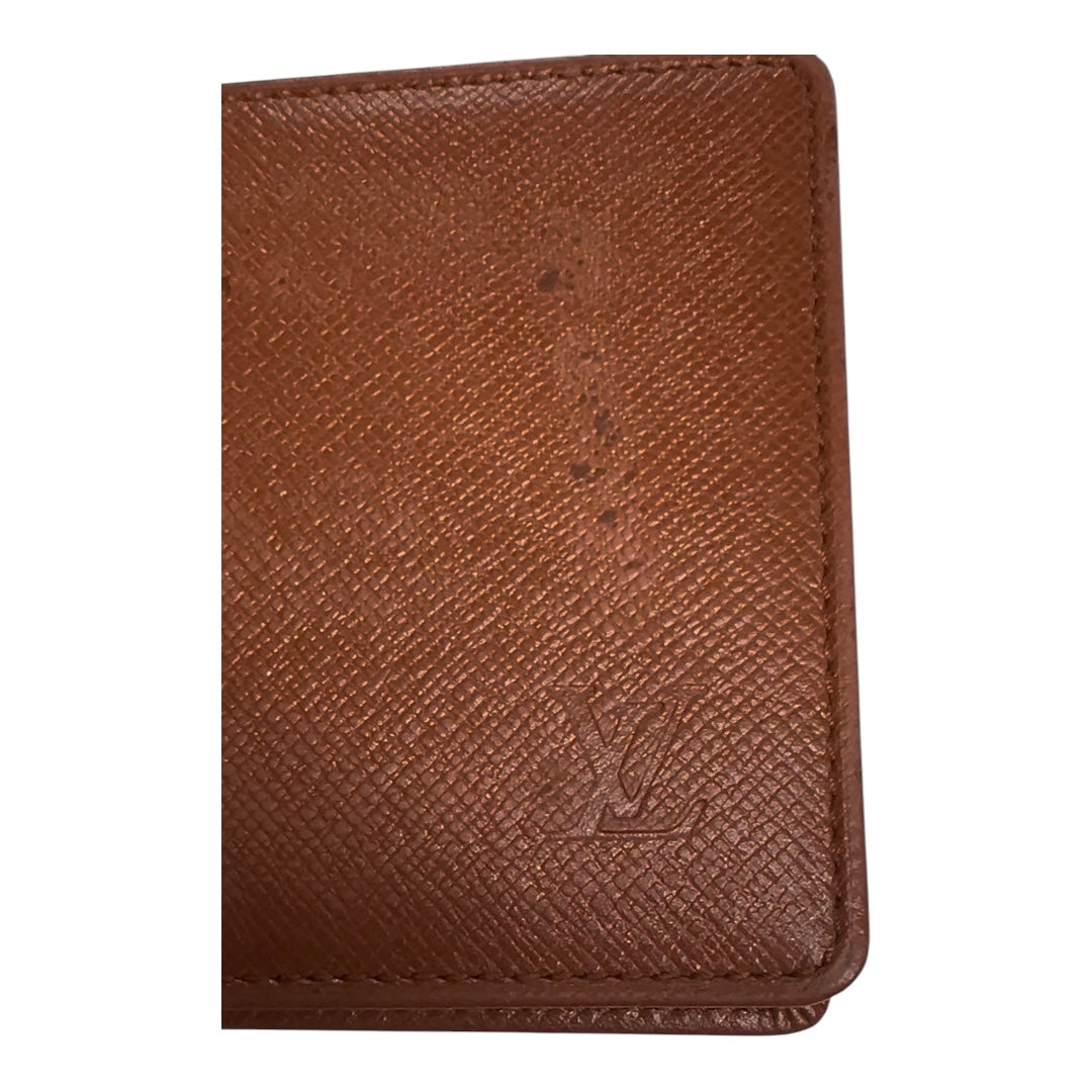 Louis Vuitton Vintage Brown Leather Bi-Fold Photo/ID Case – Good Condition