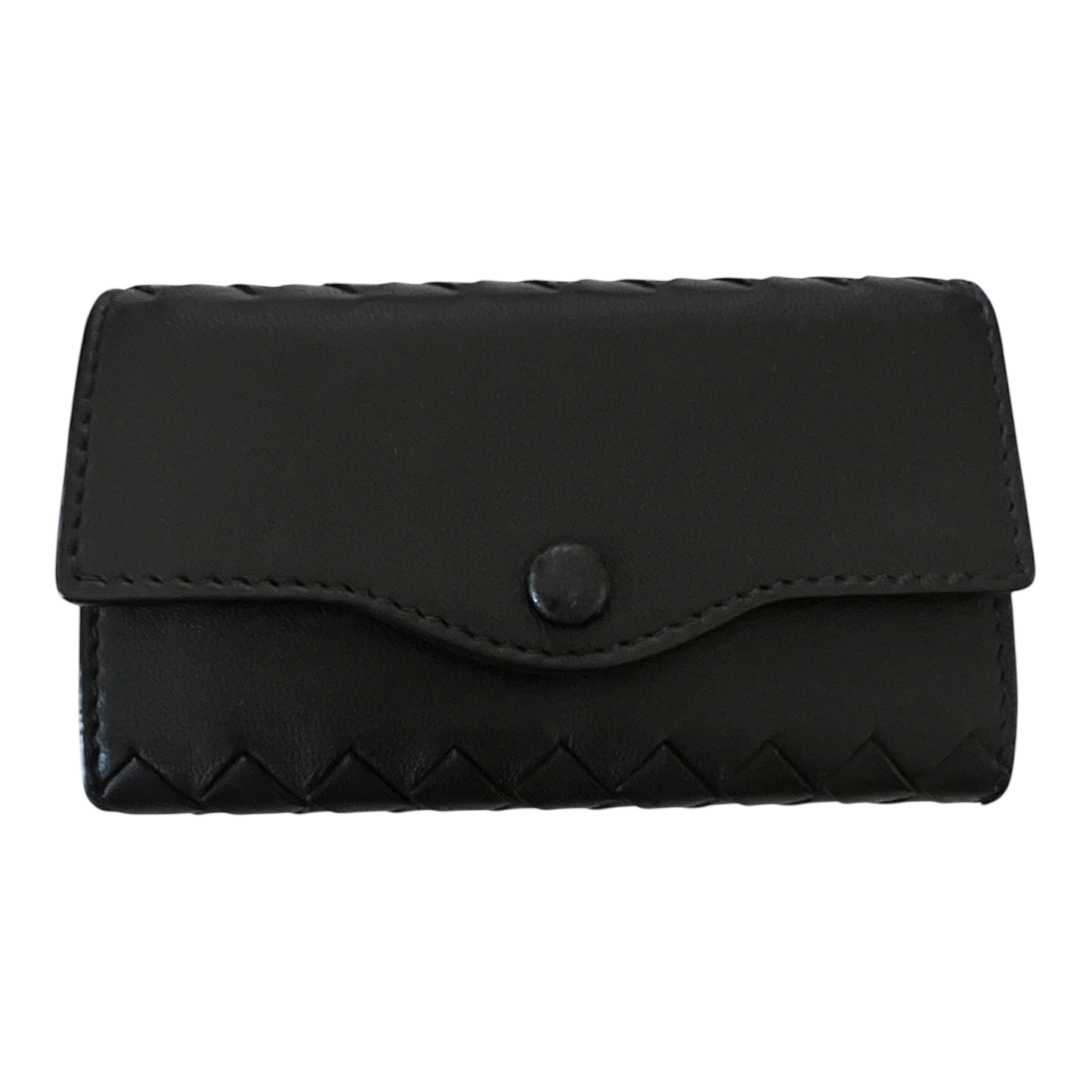 Bottega Veneta Black Napa Leather Key Holder