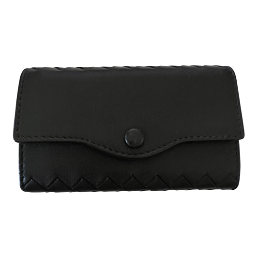 Bottega Veneta Black Napa Leather Key Holder