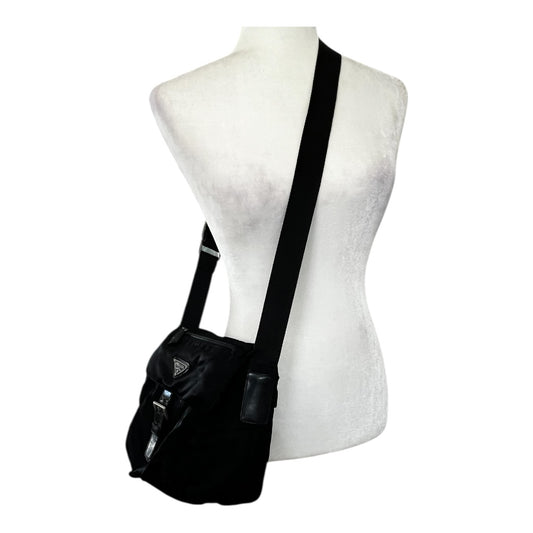 PRADA Women's Vintage Shoulder/crossbody Bag Black Nylon