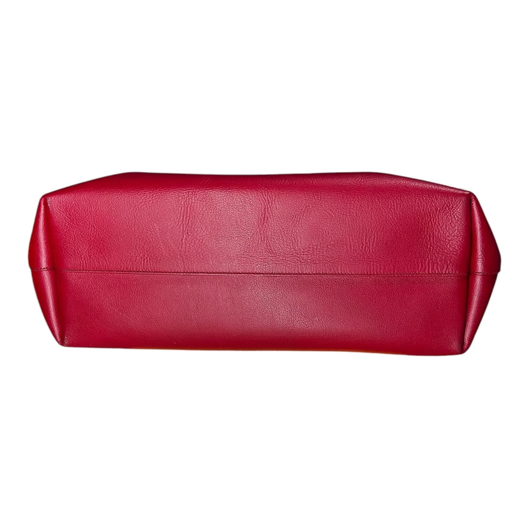 Saint Laurent Calfskin Large Shopping Tote Red
