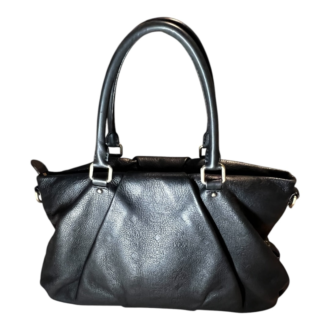 MCM Vintage Two-Way Bag Black Calfskin Leather