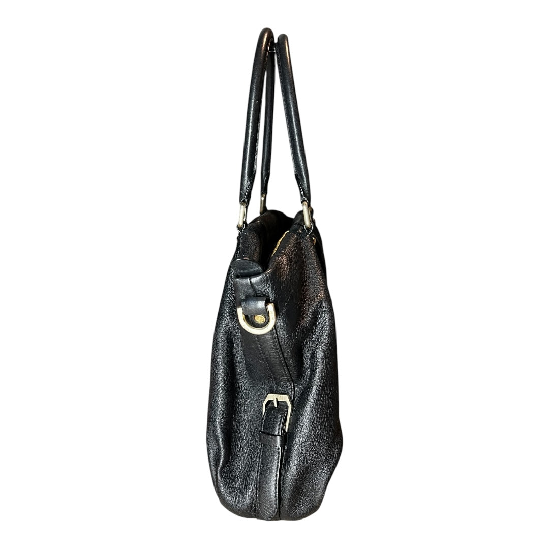 MCM Vintage Two-Way Bag Black Calfskin Leather