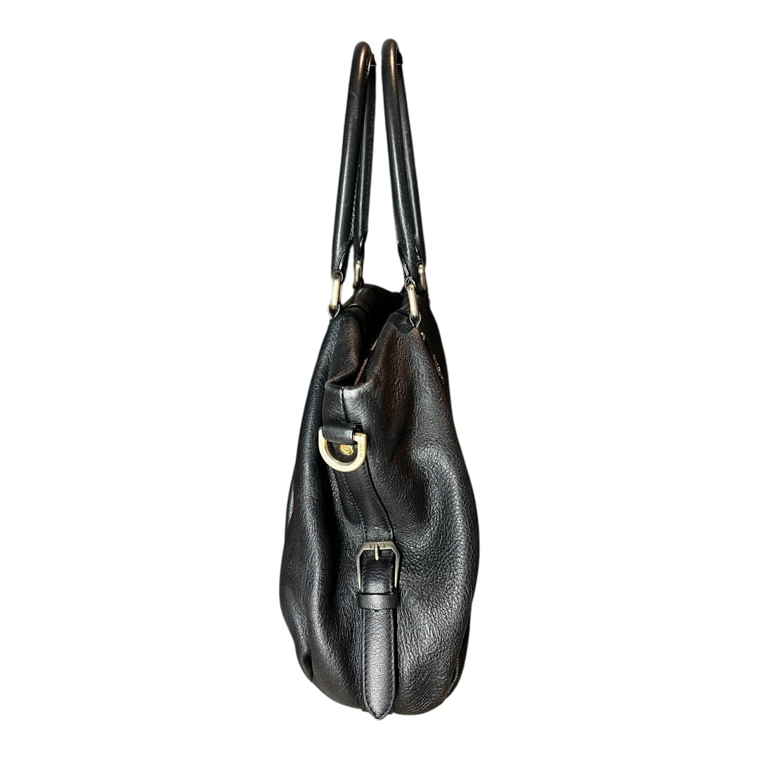 MCM Vintage Two-Way Bag Black Calfskin Leather