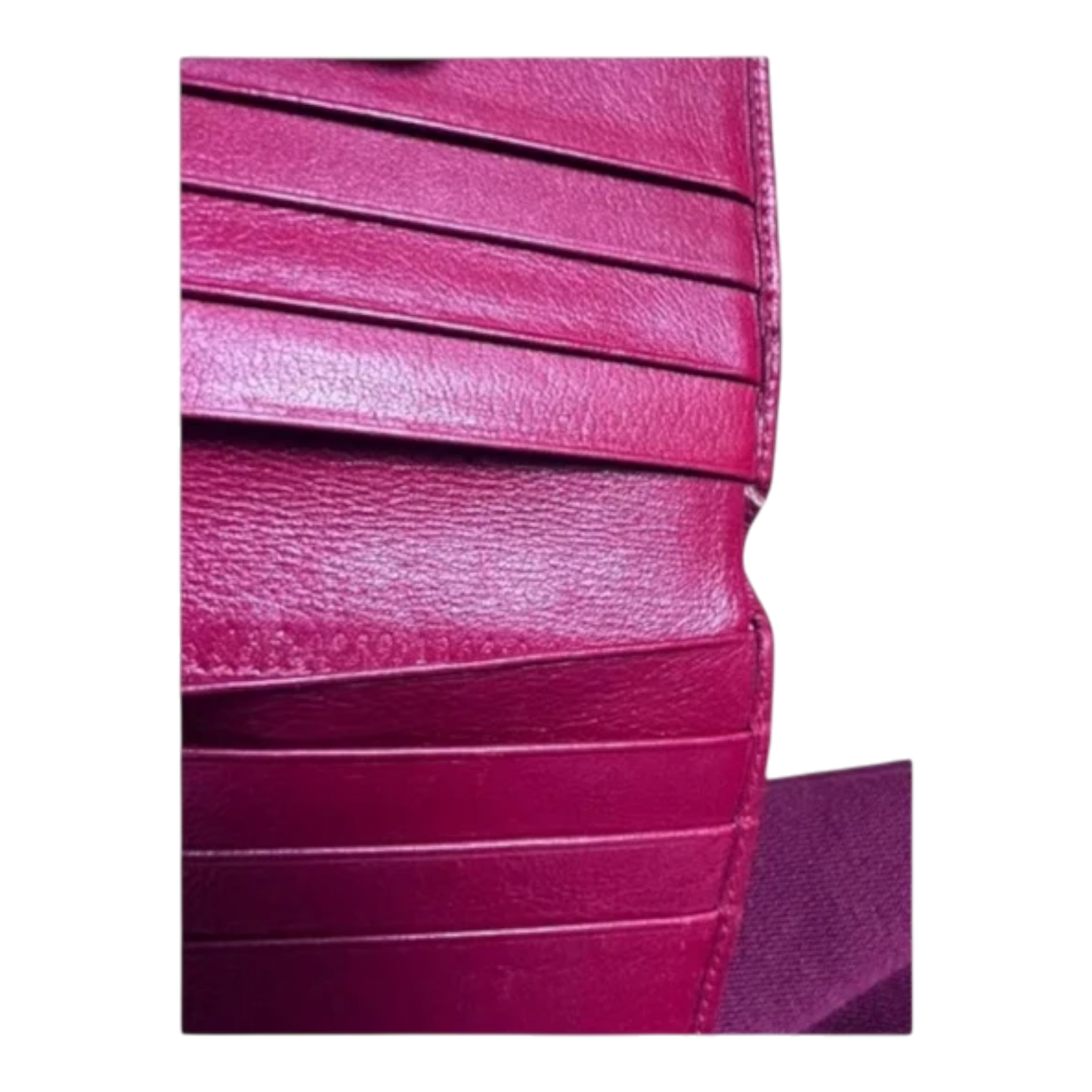 Gucci Red Bifold Wallet with Bamboo Emblishment