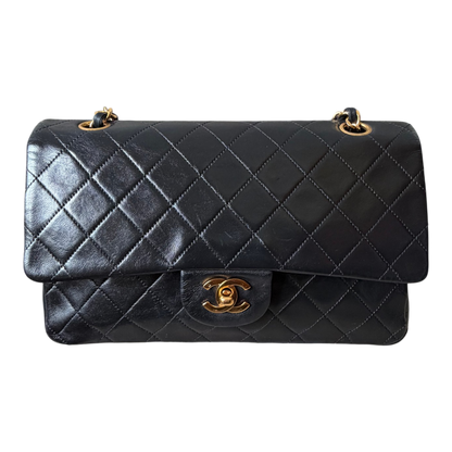 Chanel Vintage Classic Flap Black Lambskin Leather