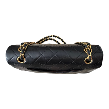 Chanel Vintage Classic Flap Black Lambskin Leather