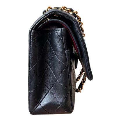Chanel Vintage Classic Flap Black Lambskin Leather