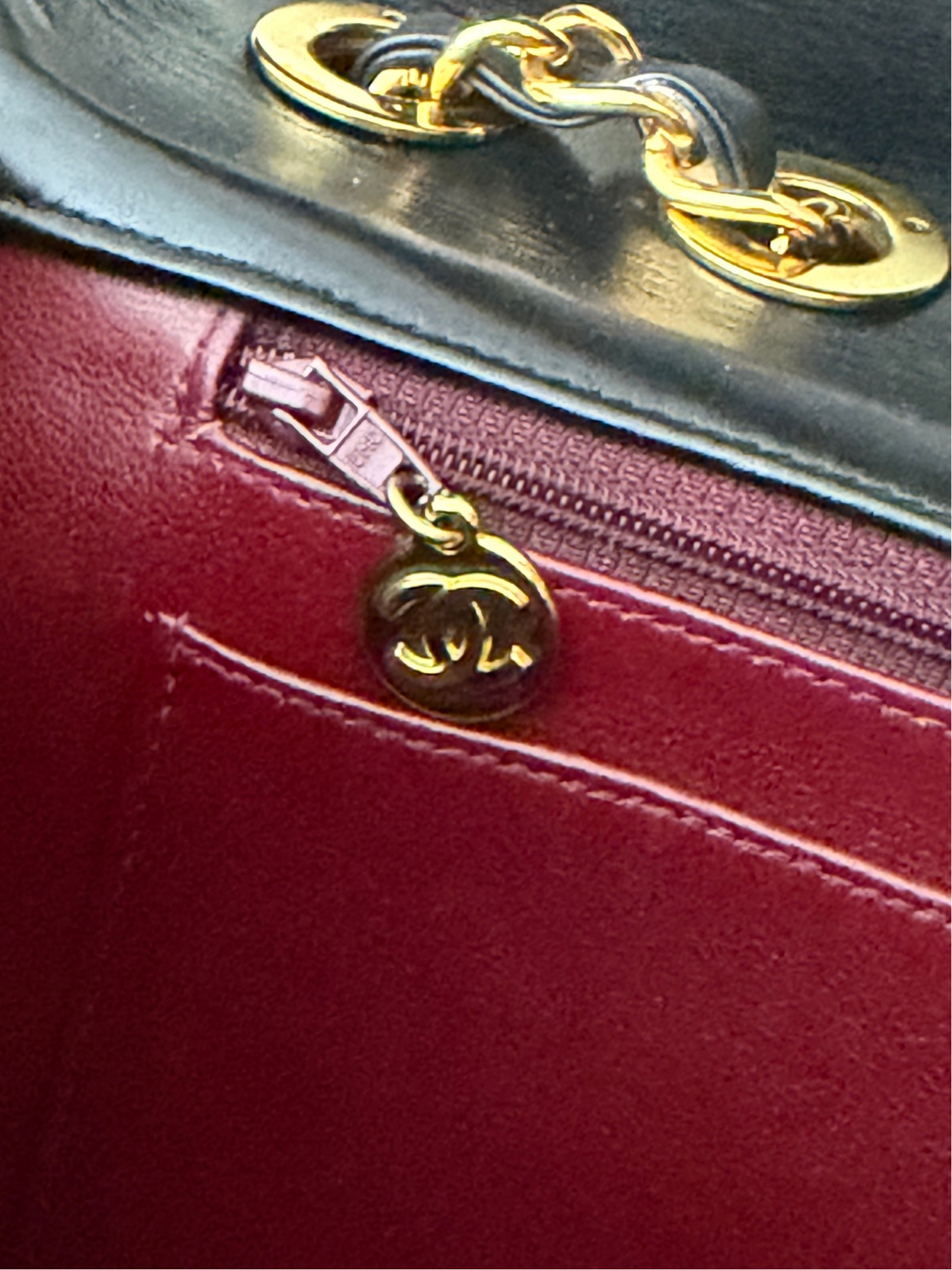 Vintage Chanel Maxi Classic Double Flap Bag Black Lambskin 24K Gold Hardware