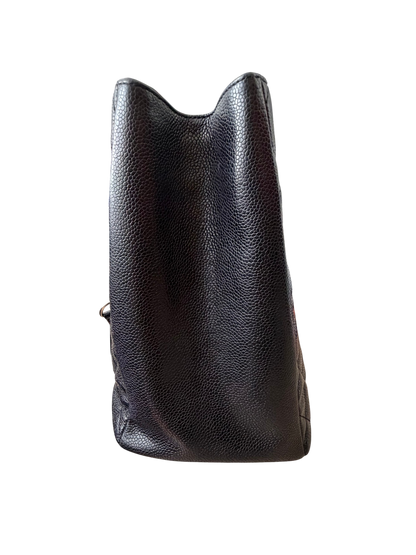 Chanel GST Caviar Leather Black with Silver Hardware