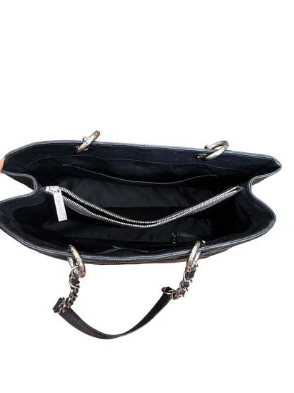 Chanel GST Caviar Leather Black with Silver Hardware