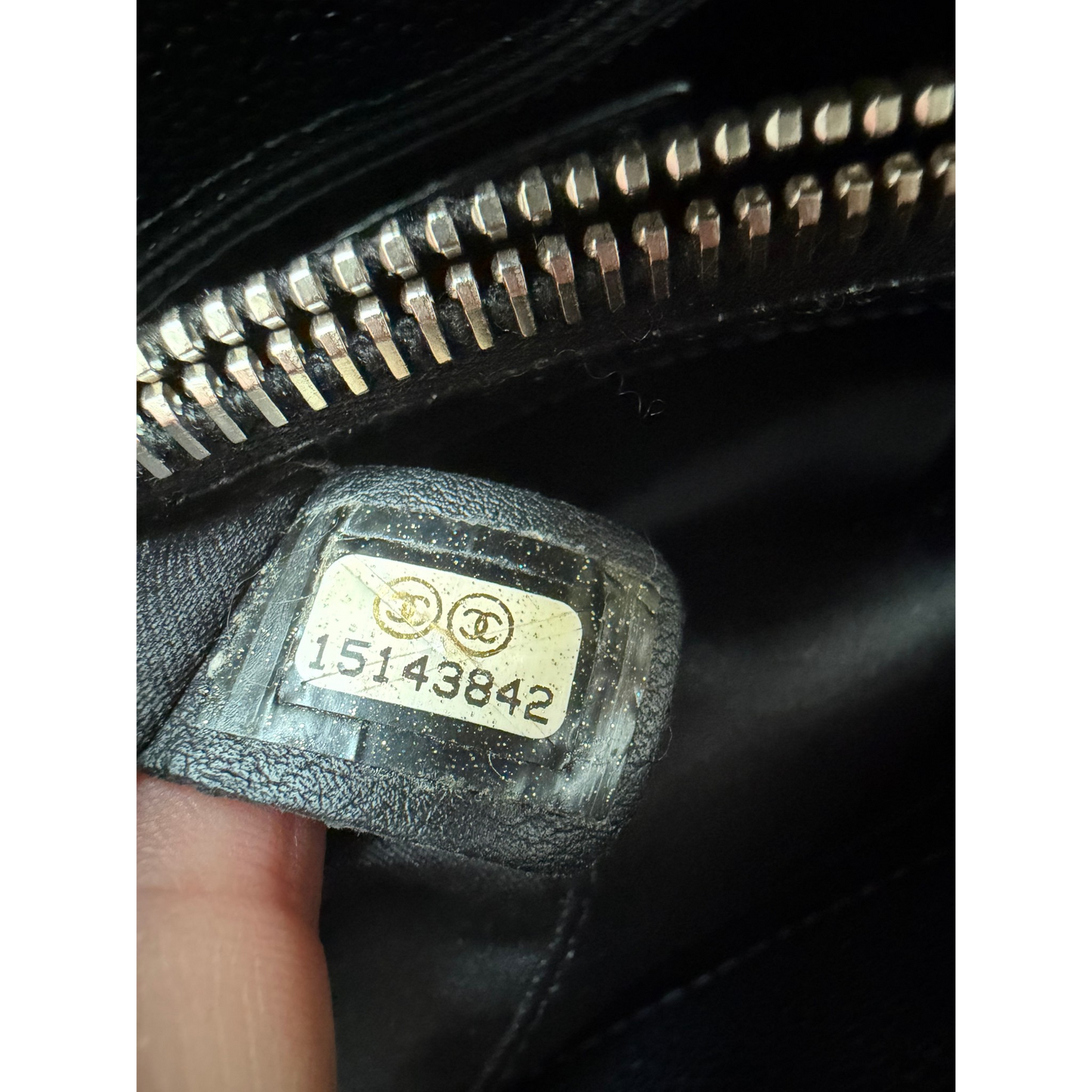 Chanel GST Caviar Leather Shoulder Bag Silver Hardware