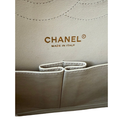 Chanel Jumbo Classic Double Flap Beige Lambskin Leather Gold Hardware