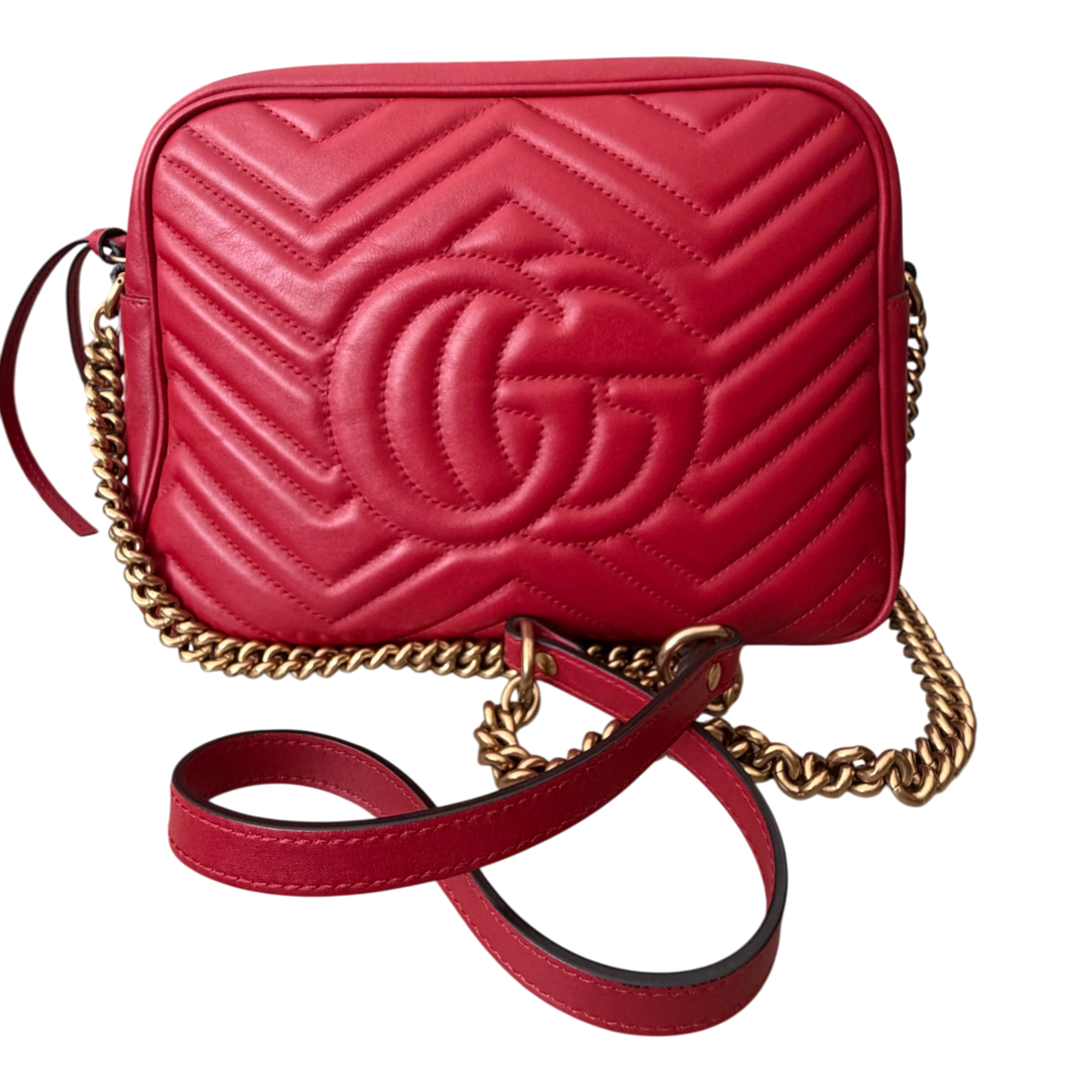 Gucci GG Marmont Small Camera Bag Red