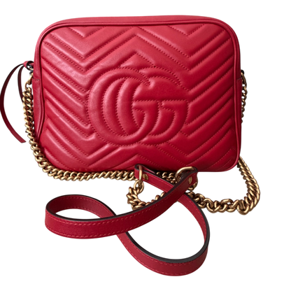 Gucci GG Marmont Small Camera Bag Red