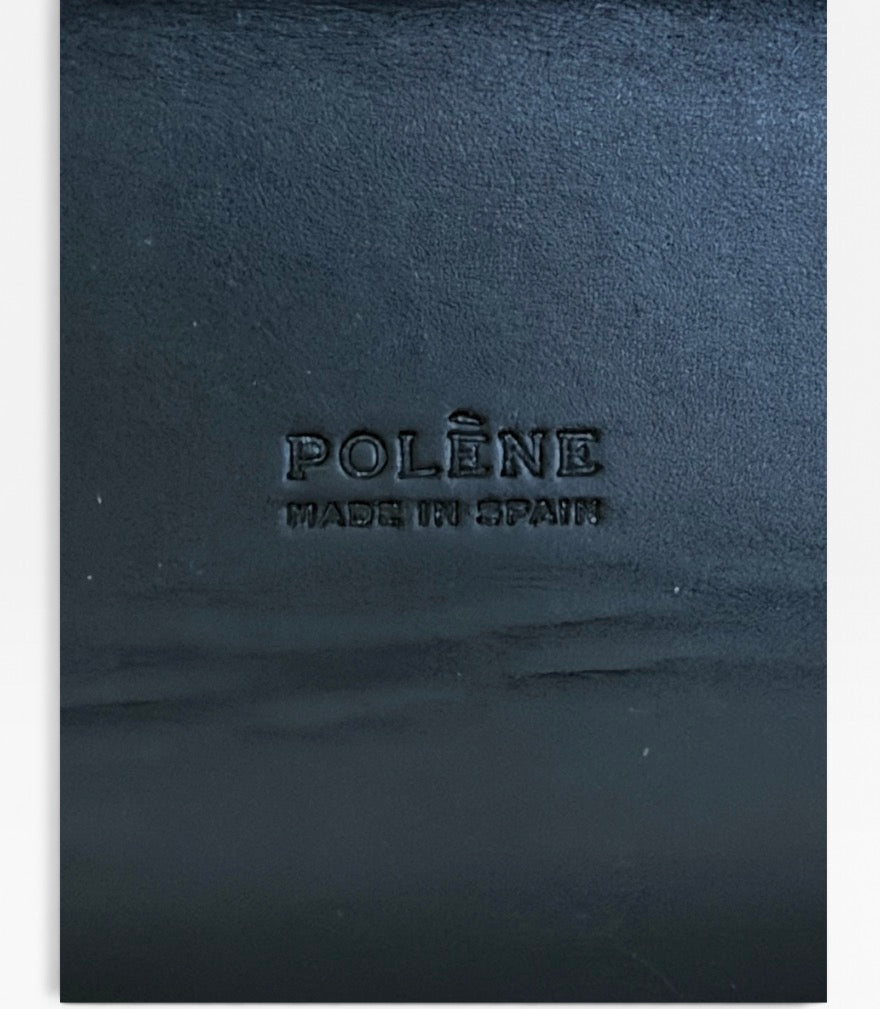 Polène Cyme Canvas Edition Ecru Cream Black Leather Trim Tote Shoulder Bag