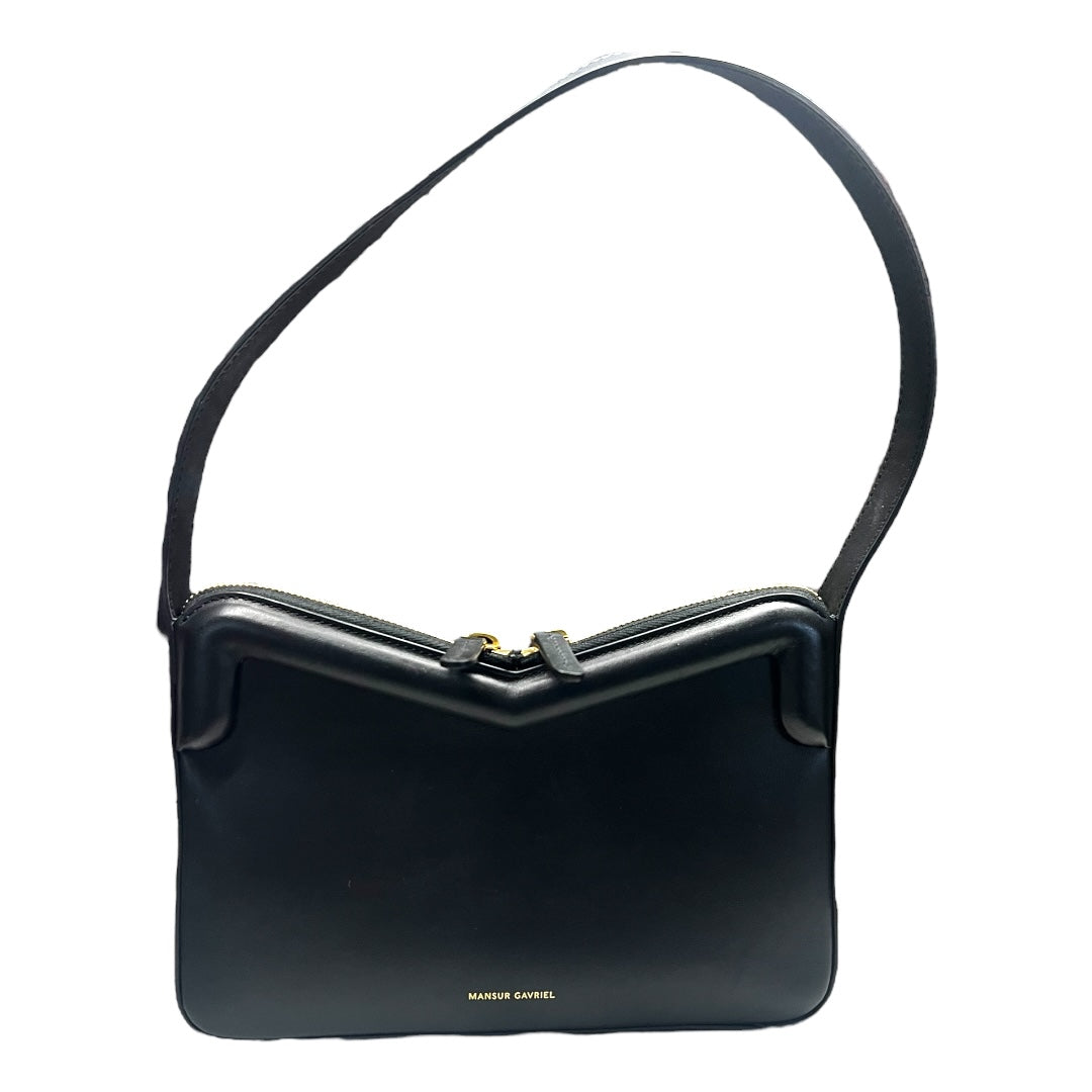 Mansur Gavriel M Frame Bag in Black Calf Leather