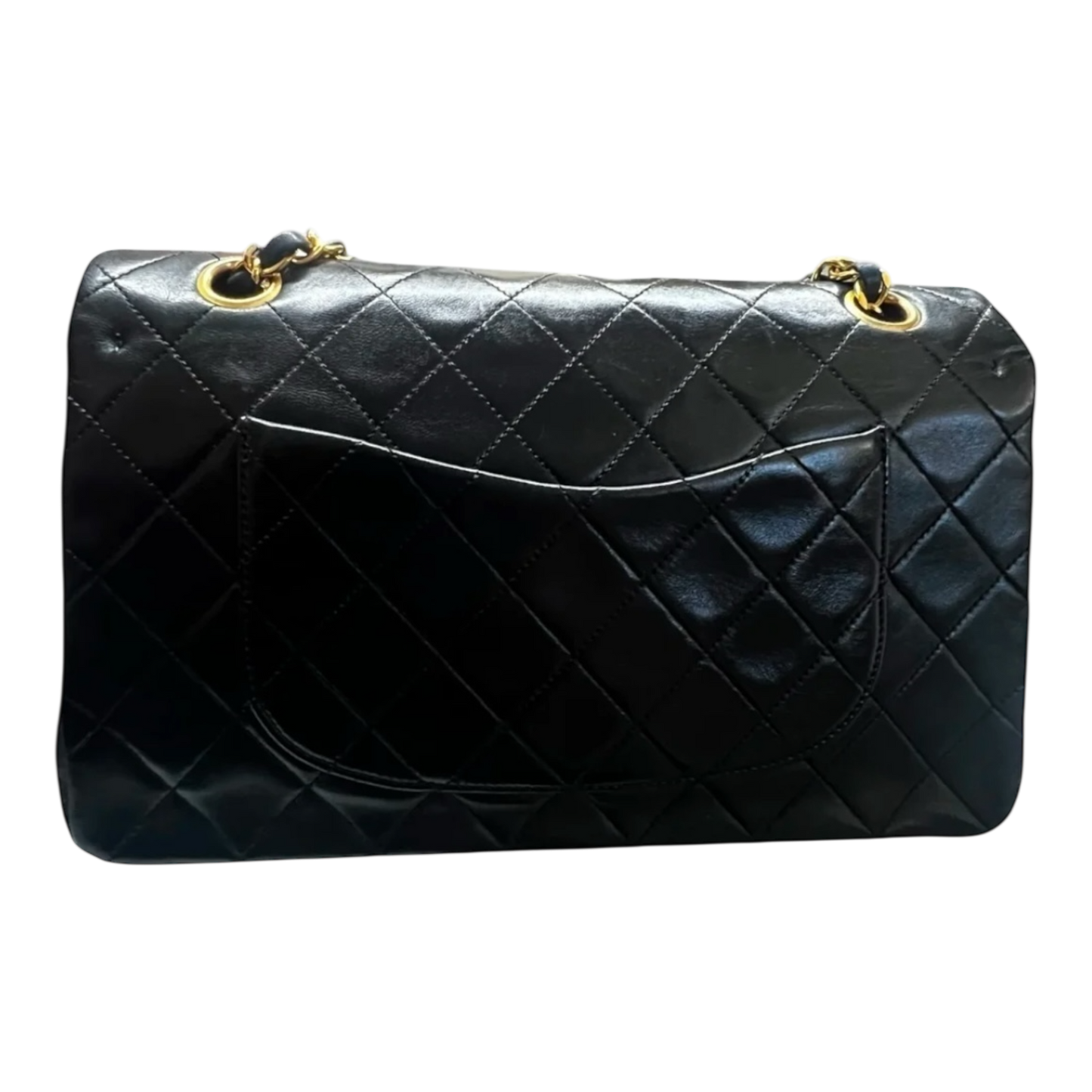 Chanel Vintage Classic Flap Black Lambskin Leather
