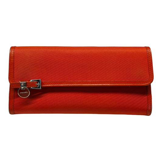 Prada Long Wallet Orange