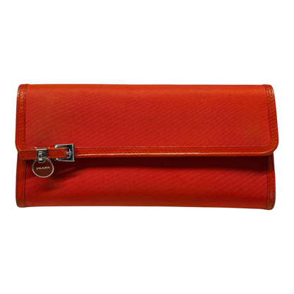 Prada Long Wallet Orange