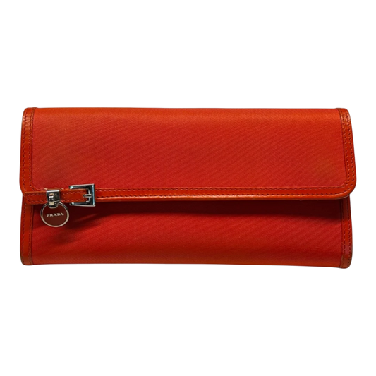 Prada Long Wallet Orange