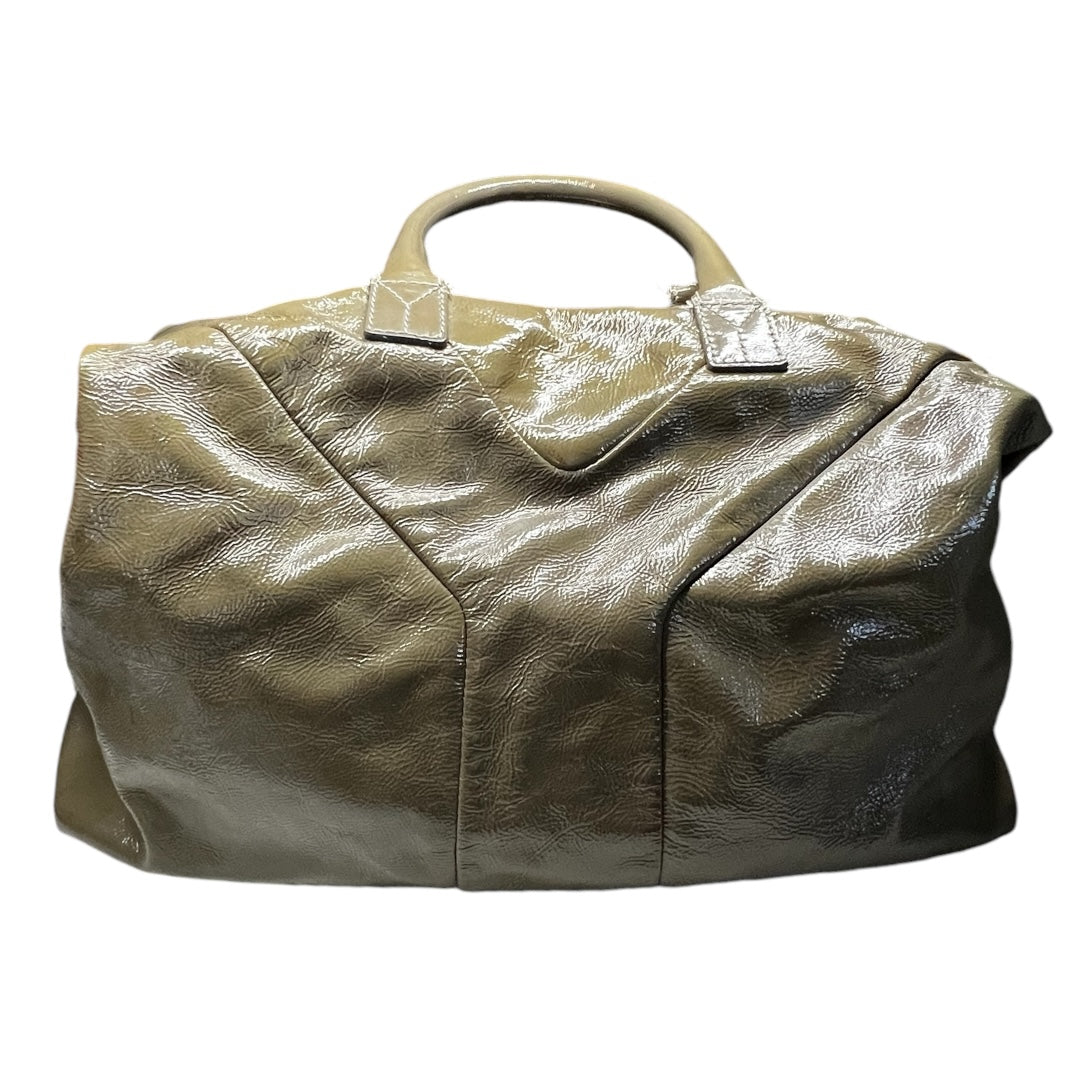 YSL Large "Y" Embossed Bag Taupe