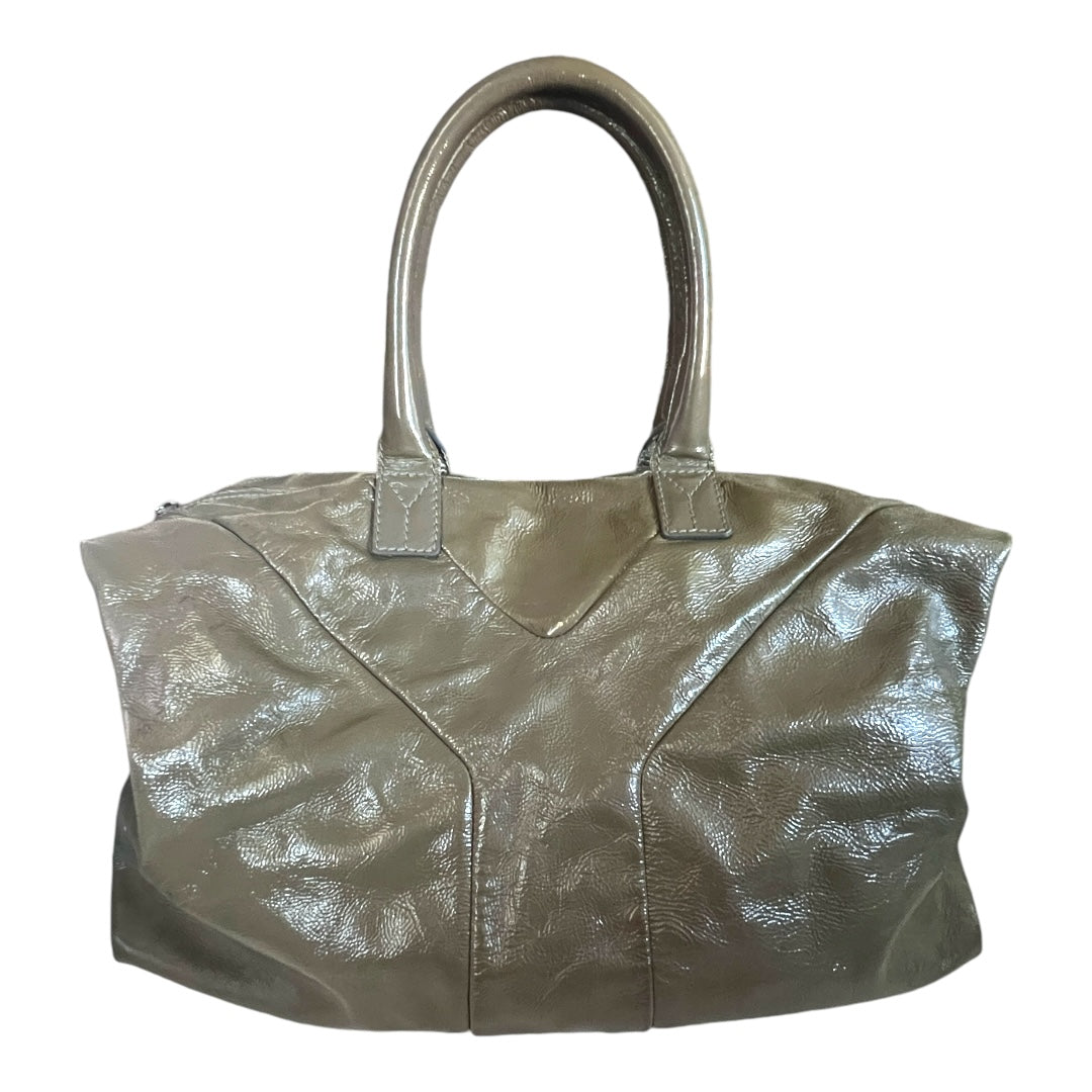 YSL Large "Y" Embossed Bag Taupe