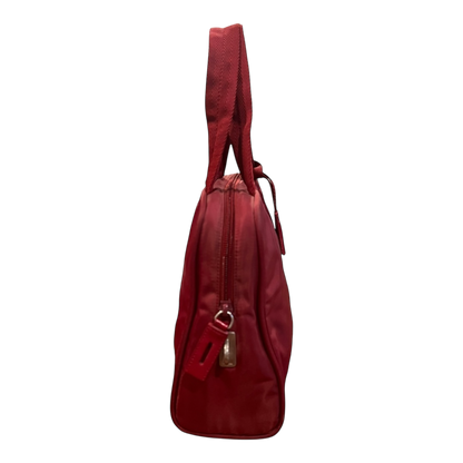 Prada Women's Top Handle Tessuto Nylon Small Bag Red